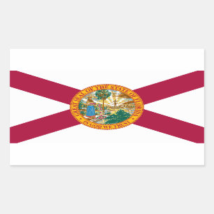 Sticker Rectangulaire Drapeau de l'État de Floride