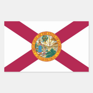 Sticker Rectangulaire Drapeau de l'État de Floride