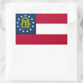 Sticker Rectangulaire Drapeau de l'État de Géorgie (Sac)