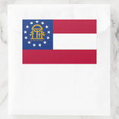 Sticker Rectangulaire Drapeau de l'État de Géorgie (Sac)