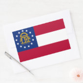 Sticker Rectangulaire Drapeau de l'État de Géorgie (Enveloppe)