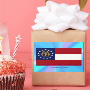 Sticker Rectangulaire Drapeau de l'État de Géorgie