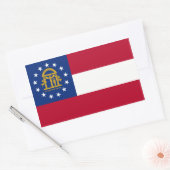 Sticker Rectangulaire Drapeau de l'État de Géorgie, États-Unis (Enveloppe)