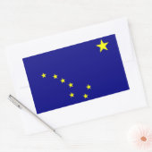 Sticker Rectangulaire Drapeau de l'état de l'Alaska FOUR (Enveloppe)