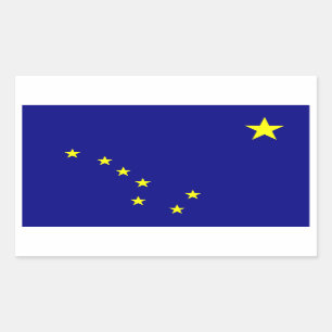 Sticker Rectangulaire Drapeau de l'état de l'Alaska FOUR