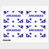 Sticker Rectangulaire Drapeau de l'état de l'Arkansas (Feuille)