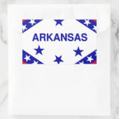 Sticker Rectangulaire Drapeau de l'état de l'Arkansas (Sac)