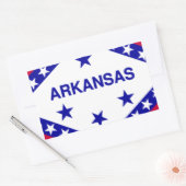 Sticker Rectangulaire Drapeau de l'état de l'Arkansas (Enveloppe)