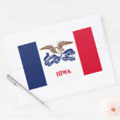 Sticker Rectangulaire Drapeau de l'État de l'Iowa (Enveloppe)