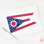 Sticker Rectangulaire Drapeau de l'État de l'Ohio (Enveloppe)
