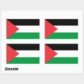 Sticker Rectangulaire Drapeau de l'État de Palestine (Feuille)