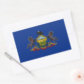 Sticker Rectangulaire Drapeau de l'État de Pennsylvanie, États-Unis (Enveloppe)