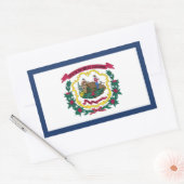 Sticker Rectangulaire Drapeau de l'État de Virginie occidentale (Enveloppe)