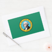 Sticker Rectangulaire Drapeau de l'État de Washington (Enveloppe)