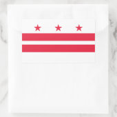 Sticker Rectangulaire Drapeau de l'État de Washington DC (Sac)