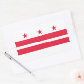 Sticker Rectangulaire Drapeau de l'État de Washington DC (Enveloppe)