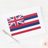 Sticker Rectangulaire Drapeau de l'État d'Hawaii (Enveloppe)