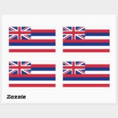 Sticker Rectangulaire Drapeau de l'État d'Hawaii (Feuille)