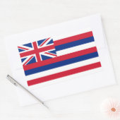 Sticker Rectangulaire Drapeau de l'État d'Hawaii (Enveloppe)