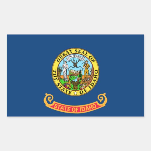 Sticker Rectangulaire Drapeau de l'État d'Idaho (Devant)