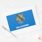 Sticker Rectangulaire Drapeau de l'État d'Oklahoma (Enveloppe)