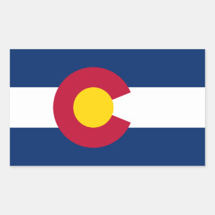 Sticker Rectangulaire Drapeau de l'État du Colorado