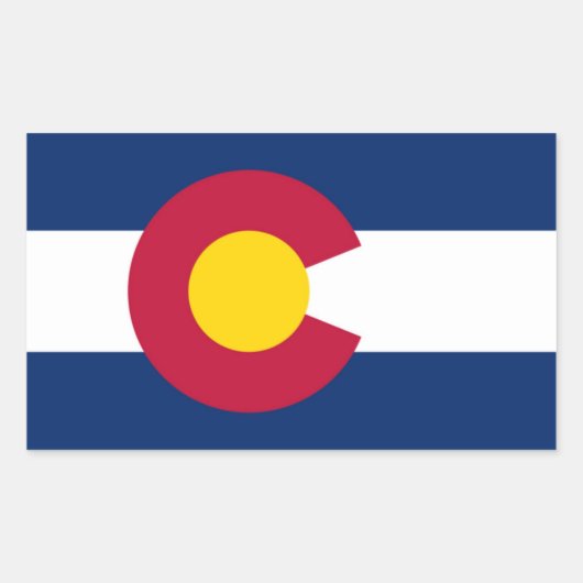 Sticker Rectangulaire Drapeau de l'État du Colorado (Devant)