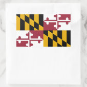 Sticker Rectangulaire drapeau de l'État du Maryland (Sac)