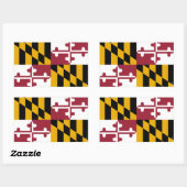 Sticker Rectangulaire Drapeau de l'État du Maryland (Feuille)