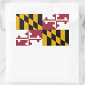 Sticker Rectangulaire Drapeau de l'État du Maryland (Sac)