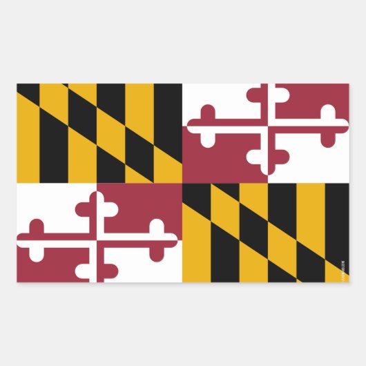 Sticker Rectangulaire Drapeau de l'État du Maryland (Devant)
