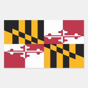 Sticker Rectangulaire Drapeau de l'État du Maryland