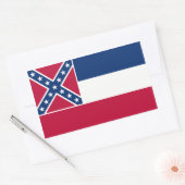 Sticker Rectangulaire Drapeau de l'État du Mississippi, États-Unis (Enveloppe)
