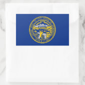 Sticker Rectangulaire Drapeau de l'État du Nebraska (Sac)