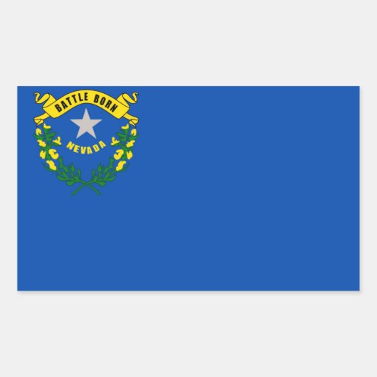 Sticker Rectangulaire Drapeau de l'État du Nevada (Devant)