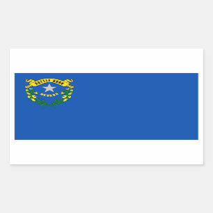 Sticker Rectangulaire Drapeau de l'État du Nevada, États-Unis
