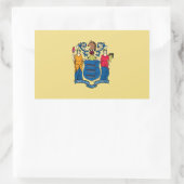 Sticker Rectangulaire drapeau de l'État du New Jersey (Sac)