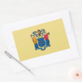 Sticker Rectangulaire drapeau de l'État du New Jersey (Enveloppe)