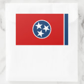 Sticker Rectangulaire Drapeau de l'État du Tennessee (Sac)