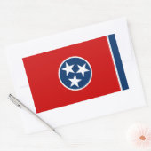 Sticker Rectangulaire Drapeau de l'État du Tennessee (Enveloppe)