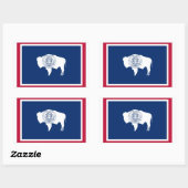 Sticker Rectangulaire Drapeau de l'État du Wyoming (Feuille)
