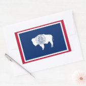 Sticker Rectangulaire Drapeau de l'État du Wyoming (Enveloppe)