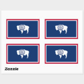 Sticker Rectangulaire Drapeau de l'État du Wyoming (Feuille)