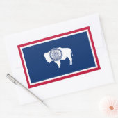 Sticker Rectangulaire Drapeau de l'État du Wyoming (Enveloppe)