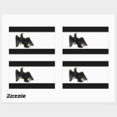 Sticker Rectangulaire Drapeau de l'État libre de Prusse (Feuille)