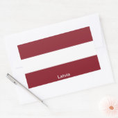 Sticker Rectangulaire Drapeau de Lettonie (Enveloppe)