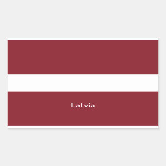 Sticker Rectangulaire Drapeau de Lettonie