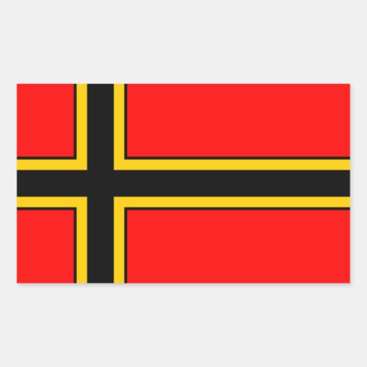 Sticker Rectangulaire Drapeau de l'hôte (Devant)