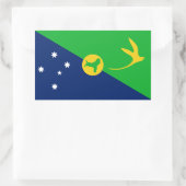 Sticker Rectangulaire Drapeau de l'île Christmas (Sac)