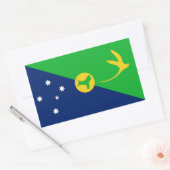 Sticker Rectangulaire Drapeau de l'île Christmas (Enveloppe)